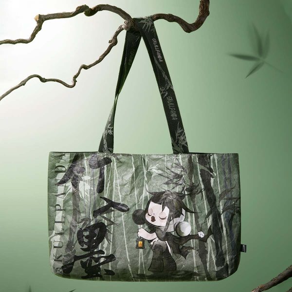 SKULLPANDA The Ink Plum Blossom Series-Tote Bag - Image 3