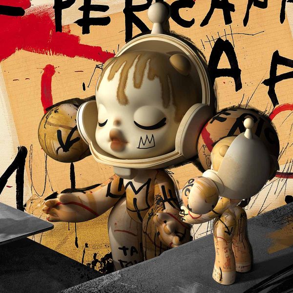 MEGA α SKULLPANDA 1000% JEAN-MICHEL BASQUIAT - Image 9