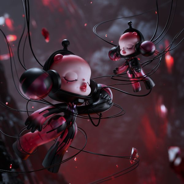 MEGA α SKULLPANDA 1000% Red Crystal - Image 3