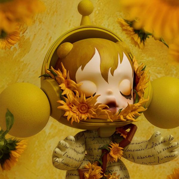 MEGA α SKULLPANDA 1000% Van Gogh Museum Sunflowers - Image 7