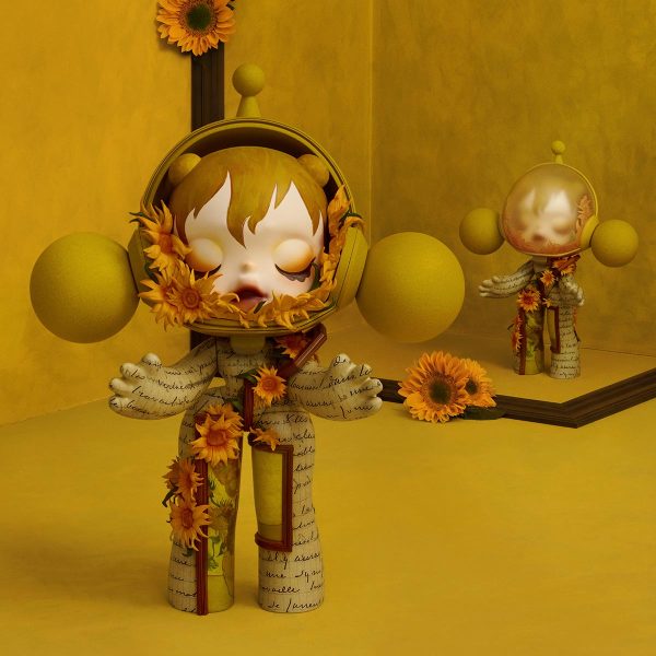 MEGA α SKULLPANDA 400% Van Gogh Museum Sunflowers - Image 8